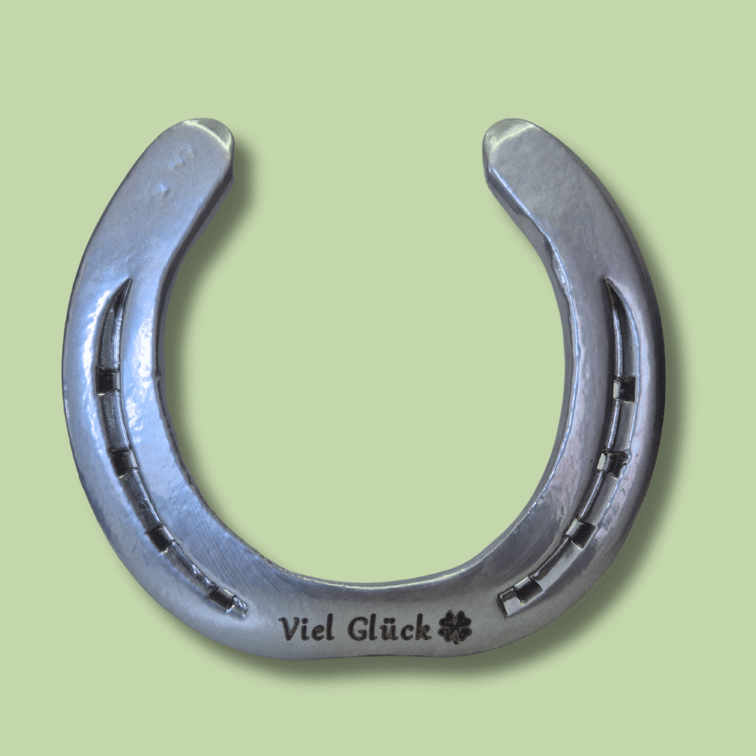 Chrom - Hufeisen – mit oder ohne Text - Hoefijzergeschenk.nl