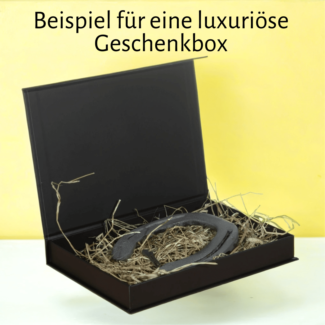 Hufeisengeschenk mit Logo oder Bild - Hoefijzergeschenk.nl