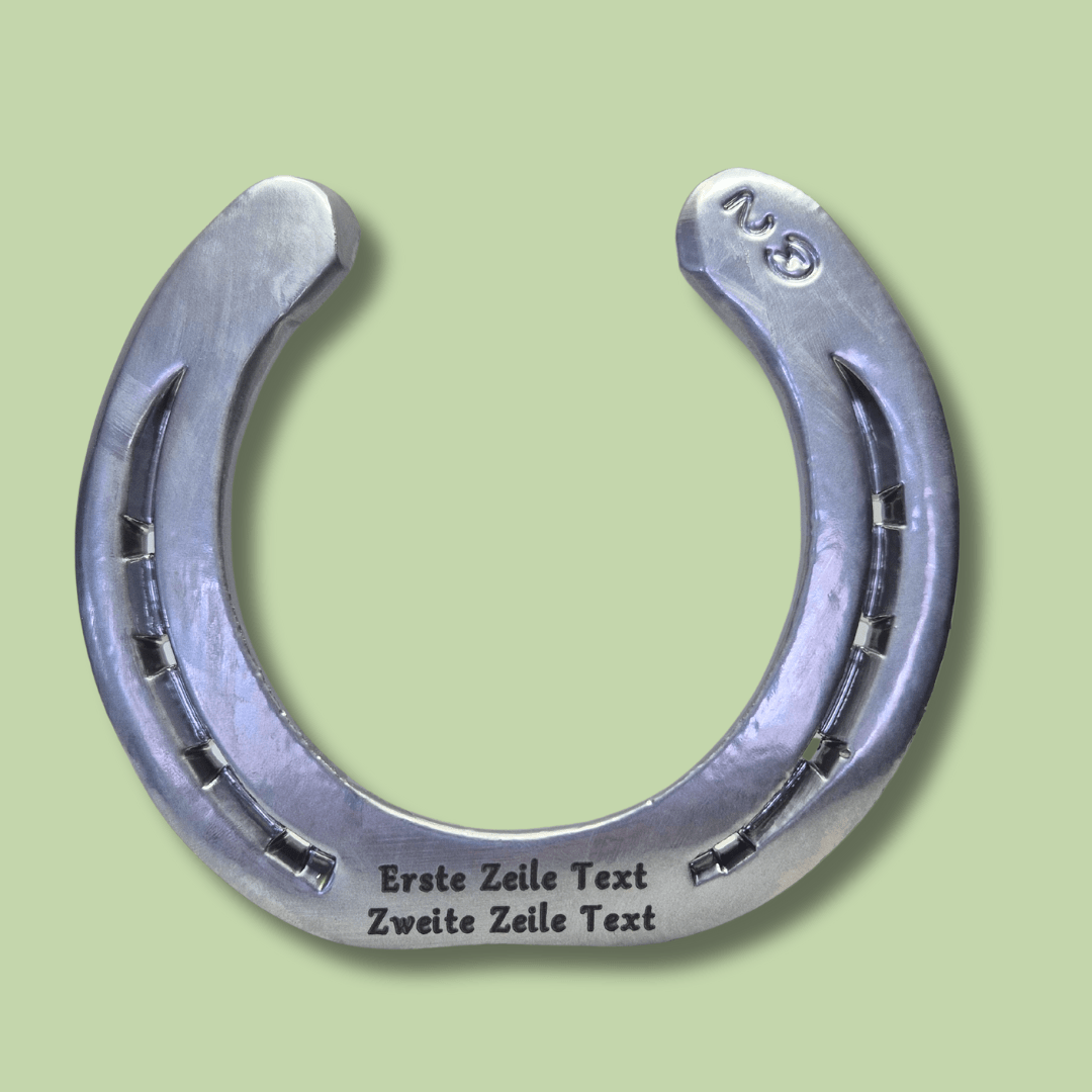 Chrom - Hufeisen – mit oder ohne Text - Hoefijzergeschenk.nl