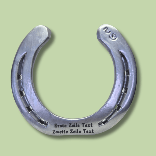 Chrom - Hufeisen – mit oder ohne Text - Hoefijzergeschenk.nl