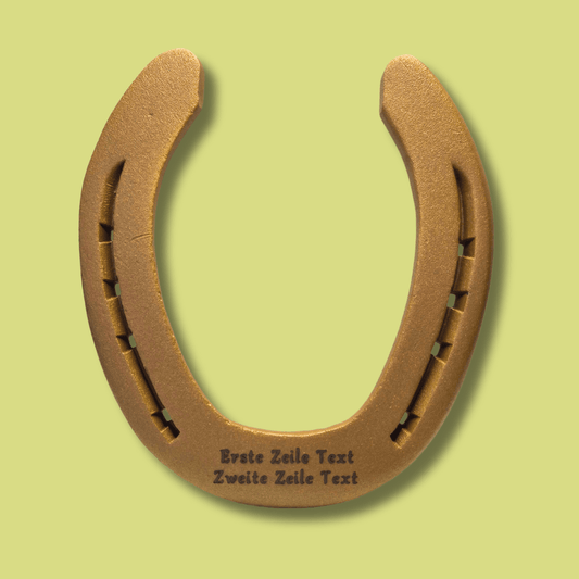 Goldenes Hufeisen – mit oder ohne Text - Hoefijzergeschenk.nl