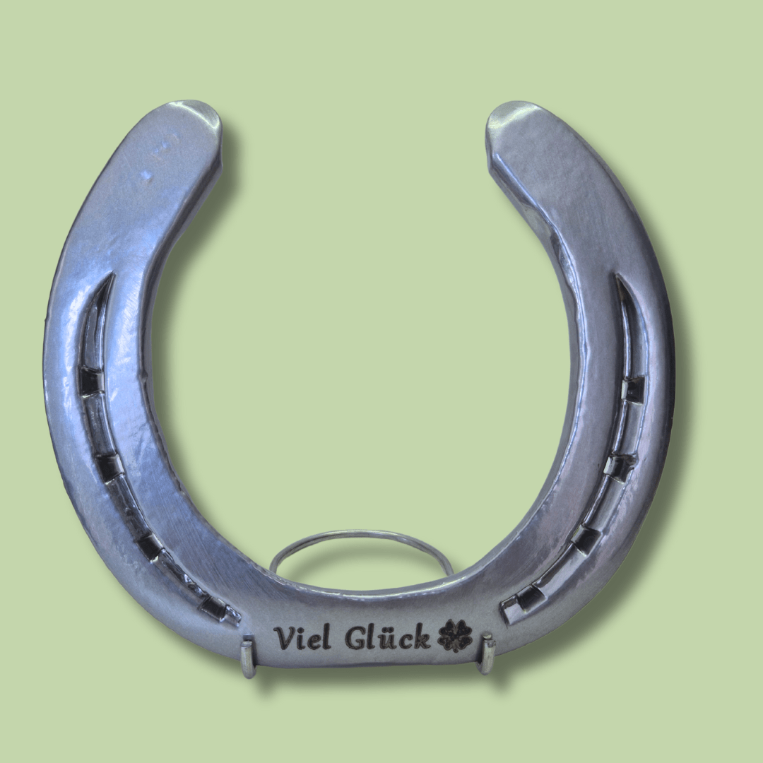 Hufeisenhalter aus Edelstahl - Hoefijzergeschenk.nl