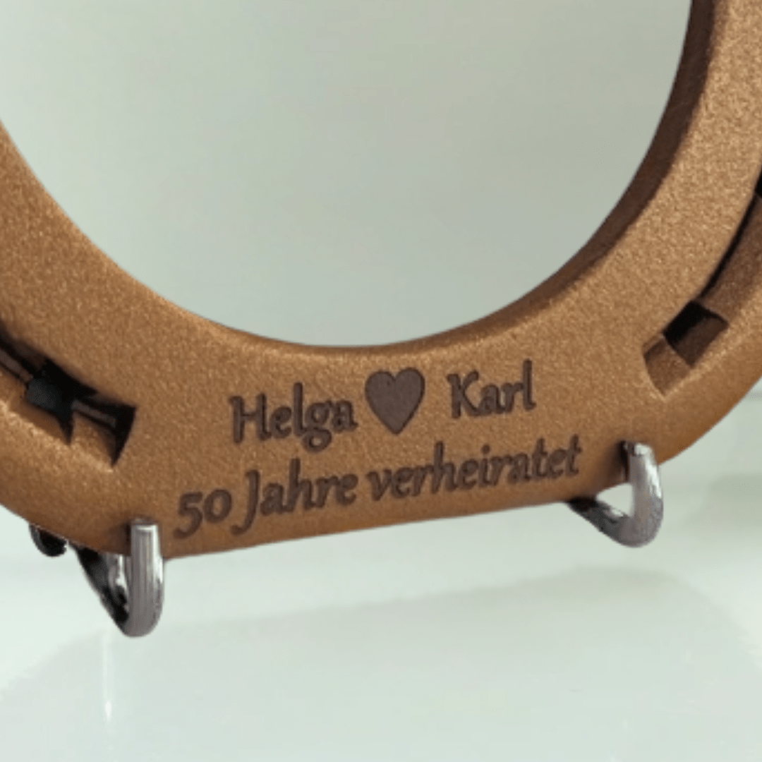 Goldenes Hufeisen - Hoefijzergeschenk.nl