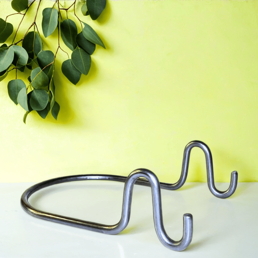 Hufeisenhalter aus Edelstahl - Hoefijzergeschenk.nl