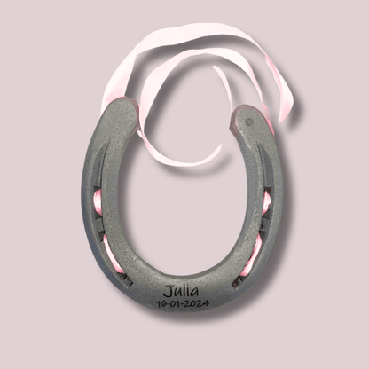 Hufeisengeschenk für Babymädchen - Hoefijzergeschenk.nl