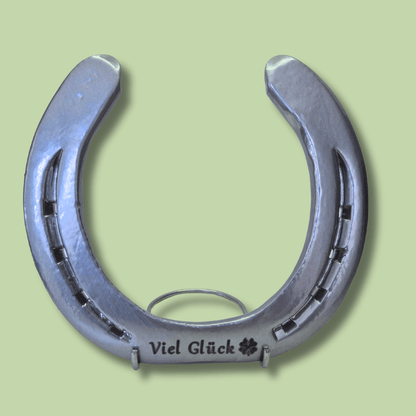 Hufeisenhalter aus Edelstahl - Hoefijzergeschenk.nl